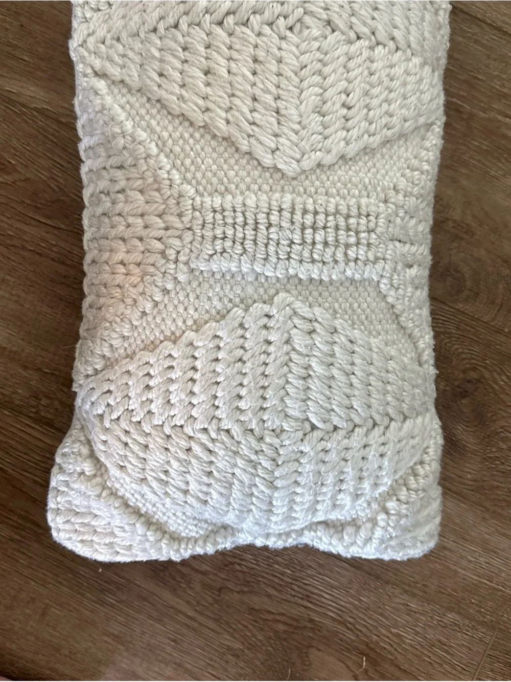 Textured Cream Knit Lumbar Pillow MAGNOLIA 26”x 14” Joanna Gaines